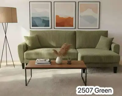 Corduroy Sofa Bed Crème, Gray, Green, View more