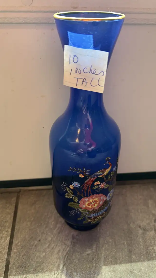 Peacock  Vintage Vase