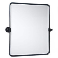 New Woodvale 20”W x 24”H Rectangular Metal Framed Vanity Mirror