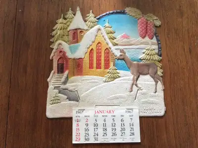 Vintage calanders $5.00 for all 3. All months intact.