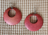 Wood Hoop Earrings