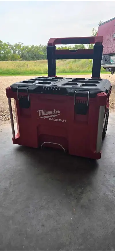 Milwaukee packout rolling tool box, View more