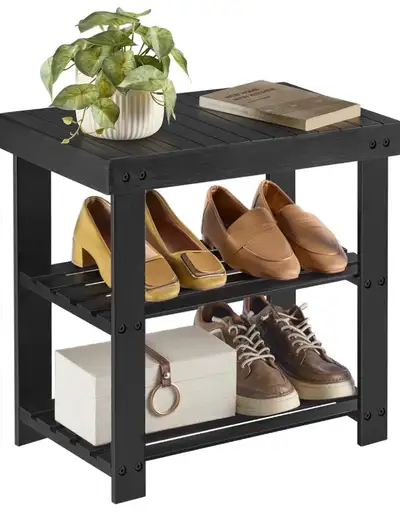 SONGMICS Bamboo Shoe Rack Bench, View more