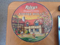 Antique tin Riley Brothers Toffee Rolls
