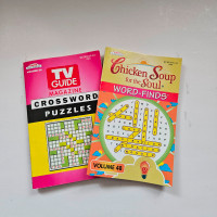 Vintage Retro TV Guide Cross word and Chicken Soup Word Find
