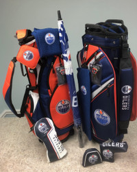 Oilers and NHL Golf Bags with Merchandise! Leafs Too!