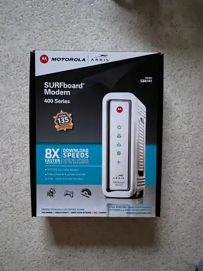 SURFboard Modem 400 series - SB6141 Perfect condition. Please check that the modem is compatible wit...