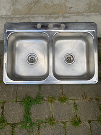 STAINLESS STEEL DOUBLE SINK