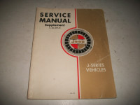 CIRCA 1965 JEEP "J-SERIES" SERVICE SHOP MANUAL SUPPLEMENT.