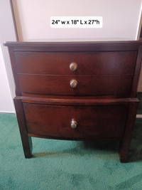 night stand, brown color wood, good condition