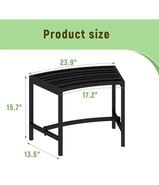 Metal Curved Fire Pit Bench Set of 4, Outdoor Fire Pit Seating,  in Patio & Garden Furniture in Hamilton - Image 4