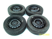 WINTER TIRES ON STEEL RIMS 185/60/R15 MAZDA TOYOTA FOR SALE