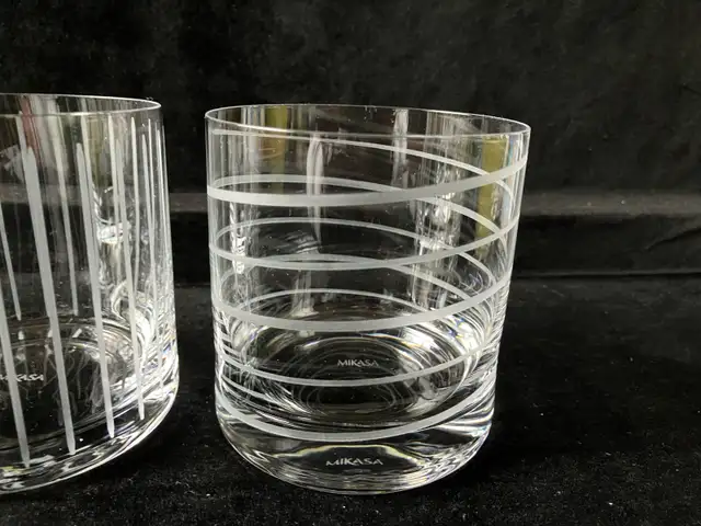 3 Mikasa Cheers Double Old Fashioned Crystal Glasses in Kitchen & Dining Wares in City of Montréal - Image 6