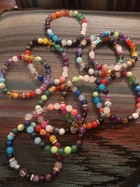 10 Handmade Rainbow Chakra Stone Bracelets $100 For All