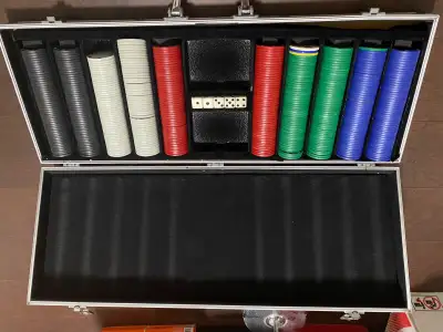 Get ready to host your own high-stakes game night with this complete poker set! This set has been us...
