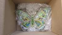 Handmade stained glass butterfly art