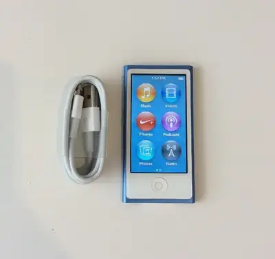 16GB Apple iPod Nano 7th Generation Touch Blue Good condition, works like new Comes with charger