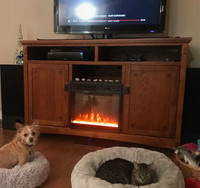TV stand with electric fireplace 