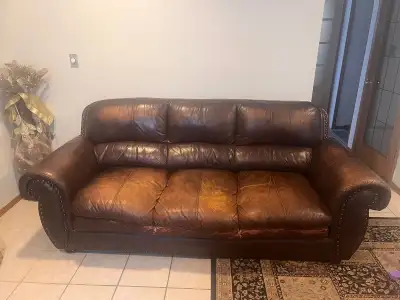 Modesto Leather Sofa, View more