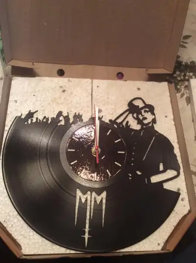 Marilyn Manson Vinyl record LP analog clock, View more