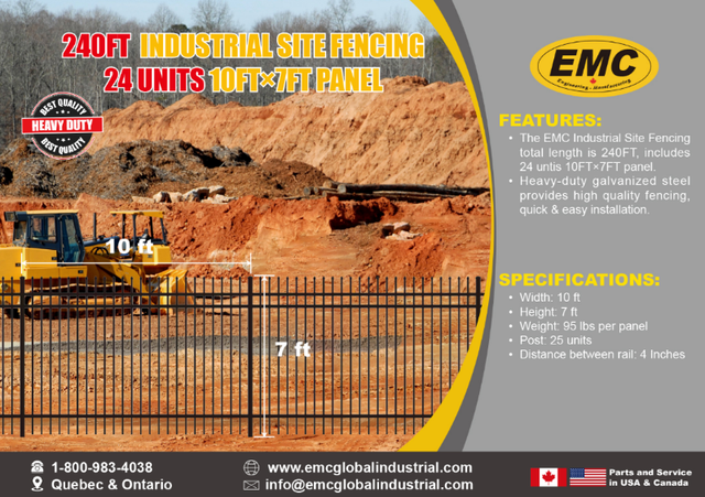 Affordable 240FT Industrial Site Fencing 10’×7’ (24 Panels) in Other in Chatham-Kent - Image 5