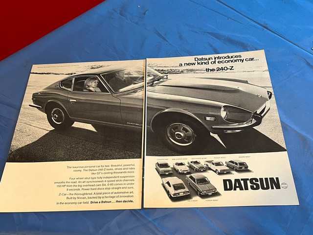 1970 Datsun 240-Z, 2000 Sport, 1600 Sport Original Ad in Arts & Collectibles in Calgary