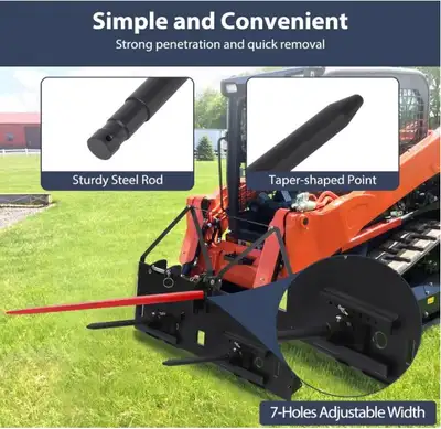 GAOMON 17" Stabilizer Hay Bale Spear Attachment, Pair Quick Atta, View more