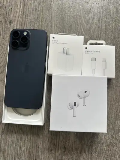iPhone 15 Pro Max 256gb **Accessories Bundle / Delivery**, View more