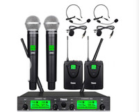 Wireless Microphone System UHF Pro Audio 