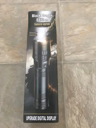 Brand new black dragon edition with 4 level dimming rechargeble built in battery. Telescope zoom onl...
