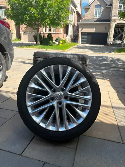 Selling a complete set of OEM Lexus 18” alloy wheels with Continental PureContact LS tires. Includes...