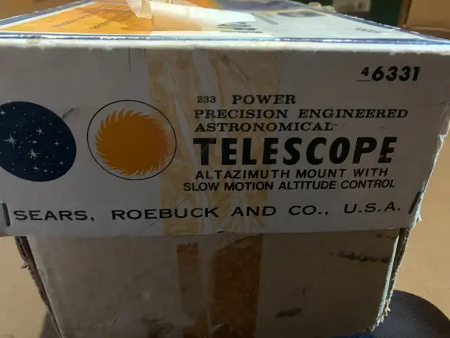 vintage sears astronomical  discoverer telescope 283 power in Hobbies & Crafts in Medicine Hat - Image 11