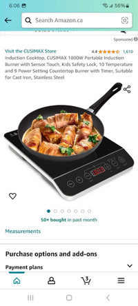 Cusimax Induction cooktop 1800watts