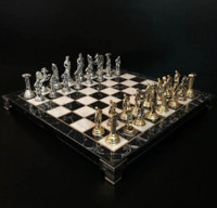 NEW Decorative Roman Chess Set - Metal Pieces ! L@@K !