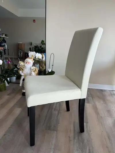 Set of 4 Beige Upholstered Dining Chairs – $190, View more