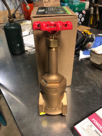 Kitz 2” long neck brass gate valve 