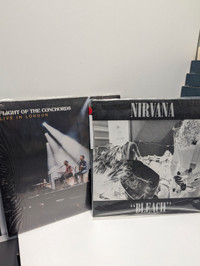 vinyl records Nirvana and Flight of the conchords