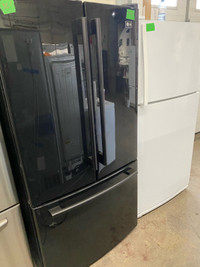  LG black three door fridge 33 inches wide