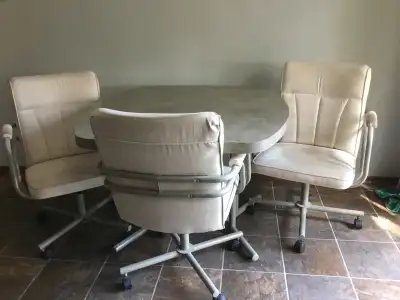 Kitchen Table with 4 Swivel Chairs, View more