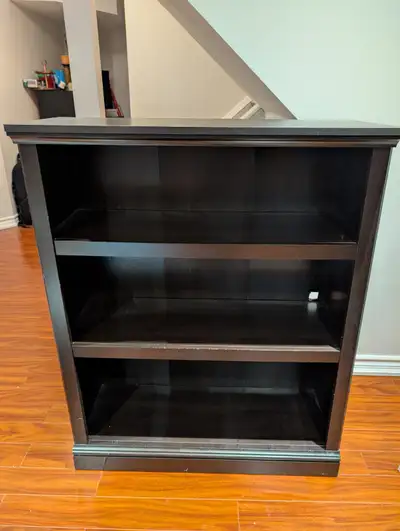 Dark brown bookcase, View more