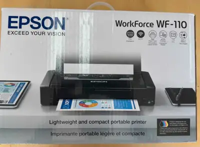 This is a new Epson WorkForce WF-110, a lightweight and compact portable printer, perfect for printi...