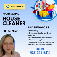 ✨House/Condo Cleaning - Portuguese Cleaning Lady ☎️ 647-332 6415