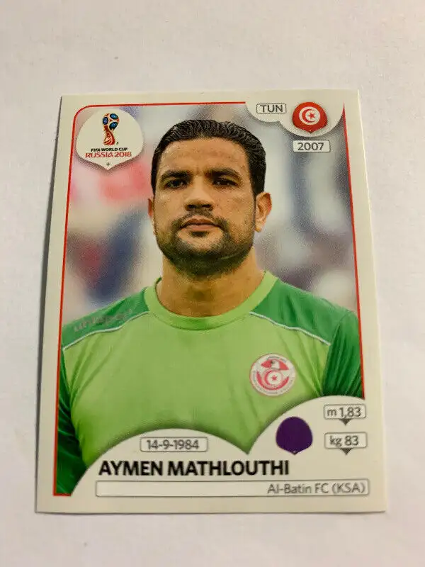 2018 PANINI FIFA WORLD CUP RUSSIA  A. MATHLOUTHI #554 TUNISIA in Arts & Collectibles in Longueuil / South Shore - Image 2