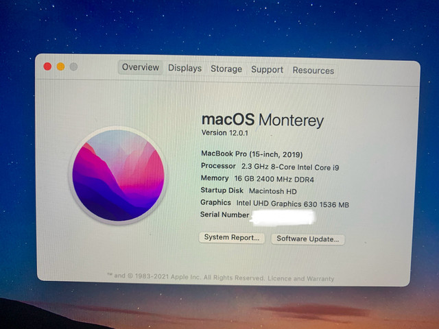 MacBook Pro 15” - 2019 / 16GB / 512 GB  in Laptops in Hamilton - Image 2