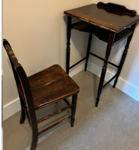 Antique Telephone Table and Chair