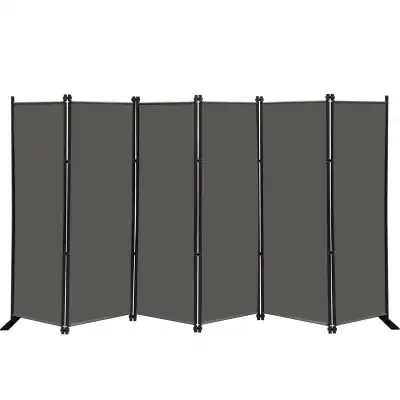 MAYOLIAH 6 Panel Folding Privacy Screen - 10’W X 6’H, View more