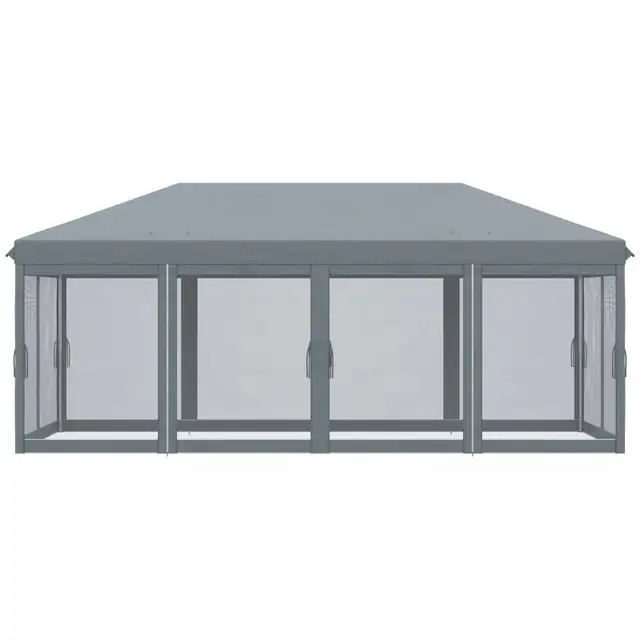 Outsunny 10' x 20' Pop Up Canopy Tent Gazebo with Removable Mesh in Outdoor Décor in City of Toronto - Image 9