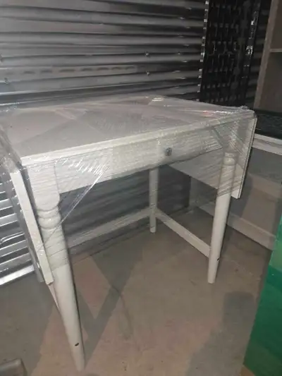 White drop- leaf desk/ table, View more