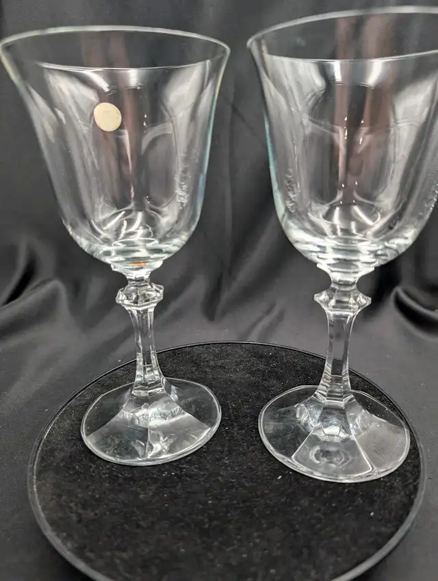 Vintage Royal Bavarian Crystal Cristallin Glasses Goblet Pair63760463518593124