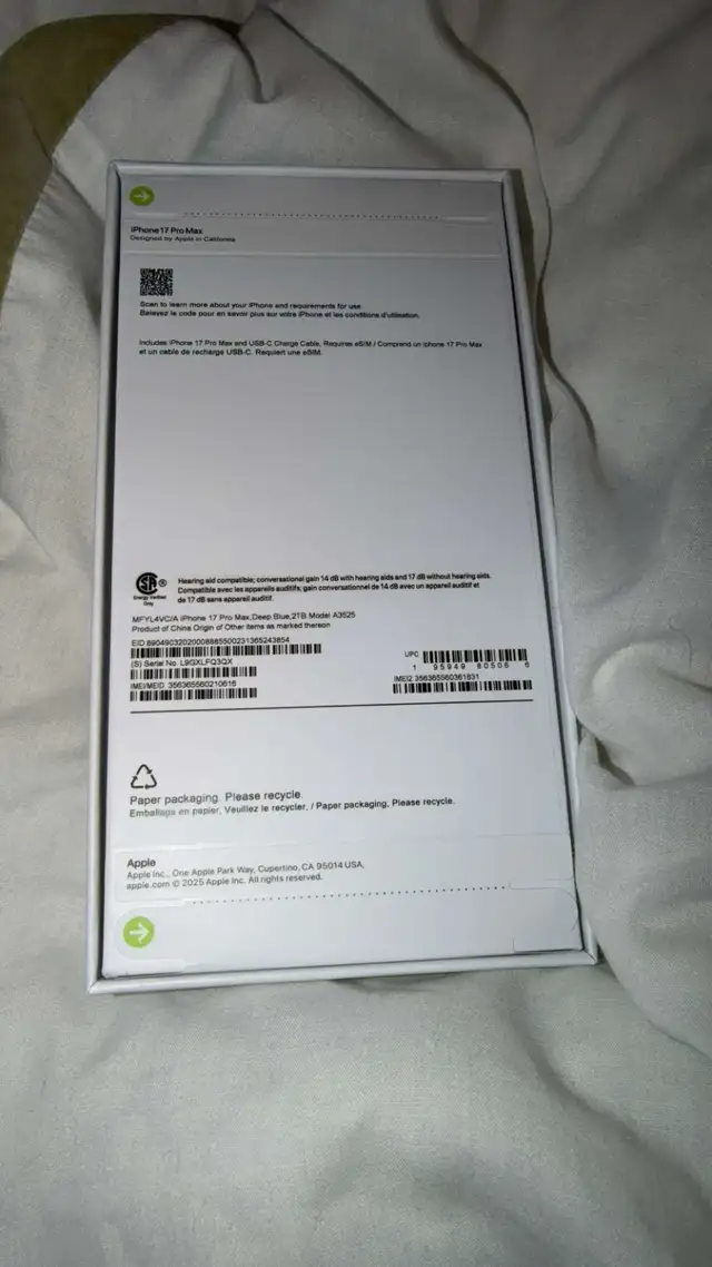 iPhone 17 pro max deep blue 2TB in Cell Phones in Delta/Surrey/Langley - Image 3